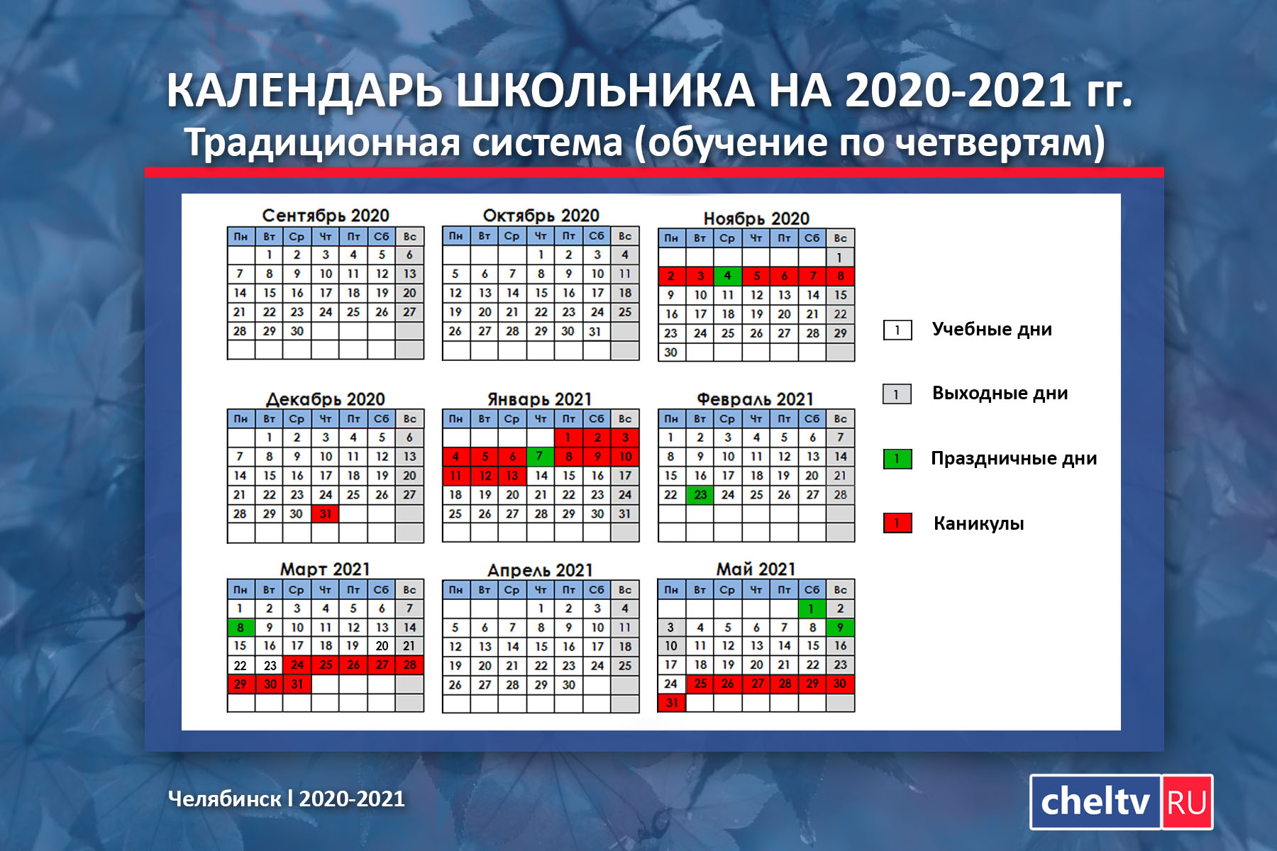 Школьные каникулы 2022-2023: график Вслух.ru