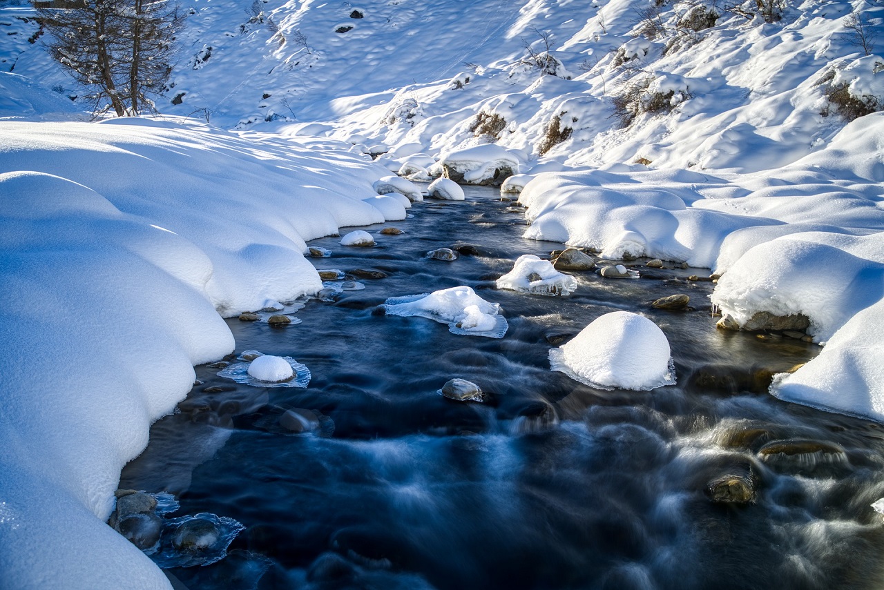 Какая речка холодно. Река Снежная. Горная река холодная. Снеговые реки. Снег на реке.