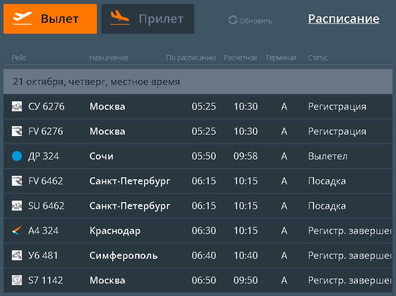 В аэропорту Челябинска из-за непогоды массово задержали рейсы
