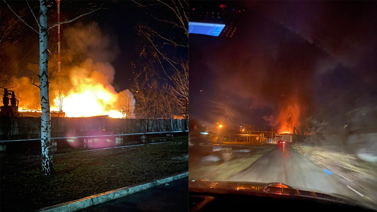 В Челябинской области произошел крупный пожар на предприятии