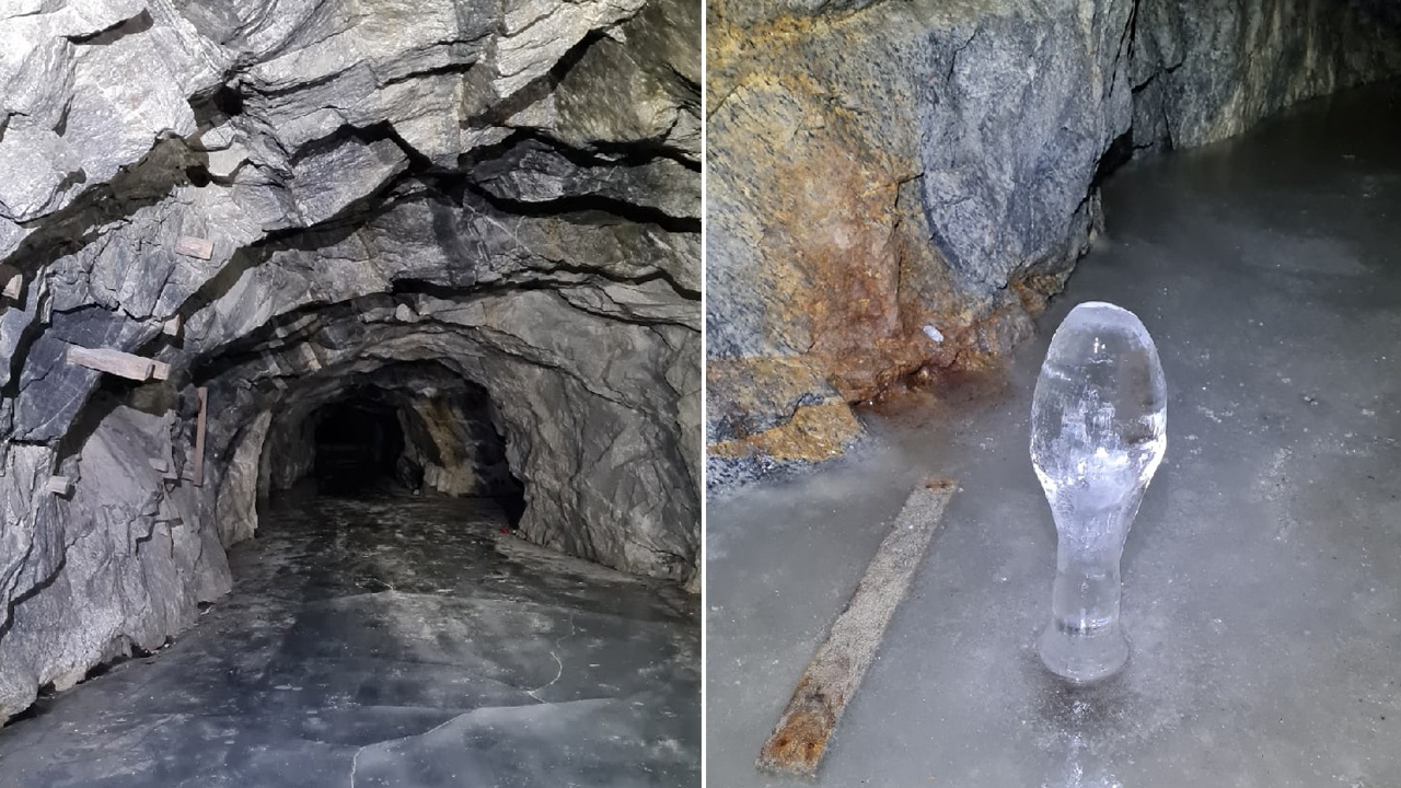 Ледяное царство: южноуральцы побывали в заброшенных шахтах Челябинской области