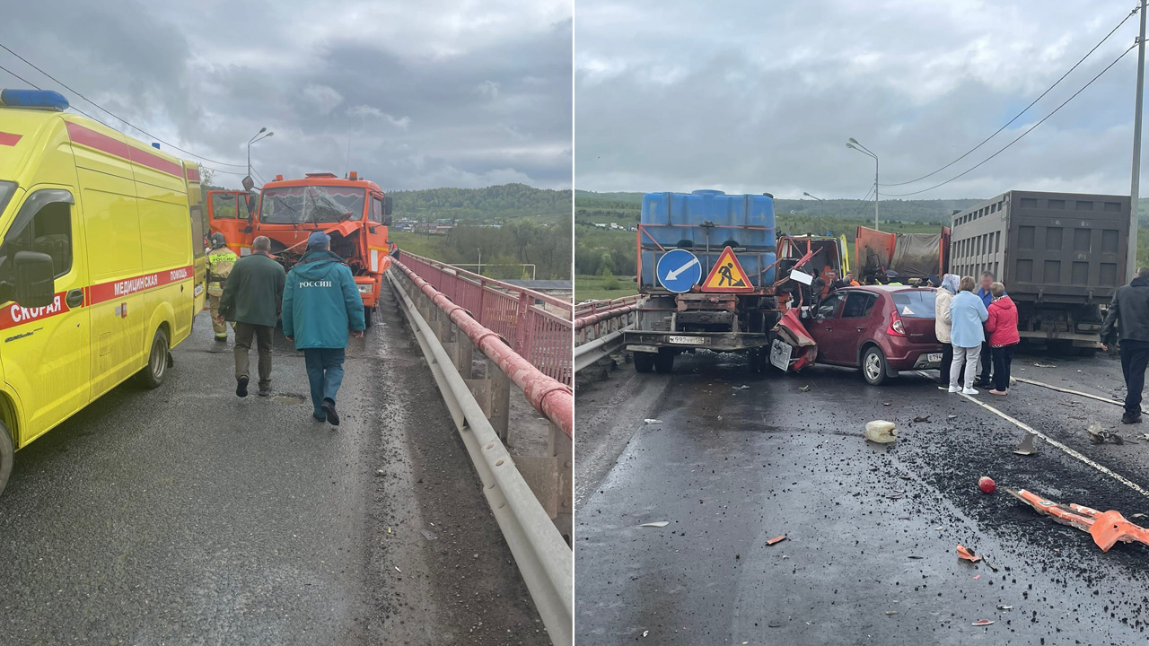 Массовое ДТП перекрыло движение на трассе М5 в Челябинской области