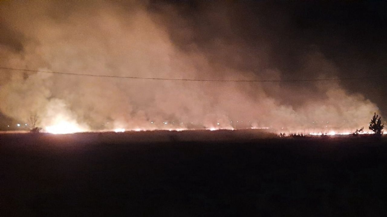 В Челябинской области произошел крупный пожар, который тушили всю ночь