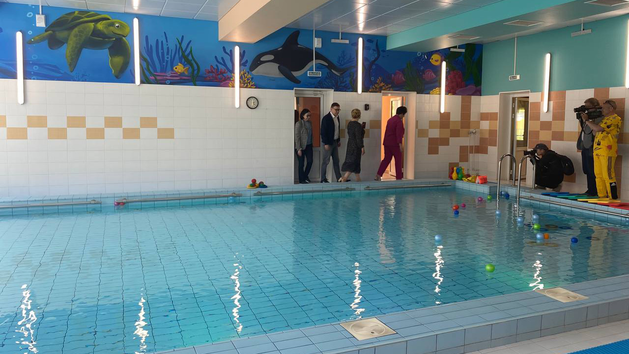 Бассейн открыли после ремонта в детском саду Челябинска