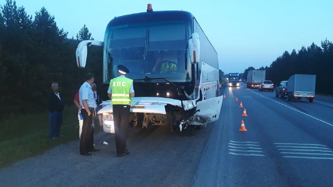 Легковушка протаранила автобус с пассажирами в Челябинской области, есть погибший