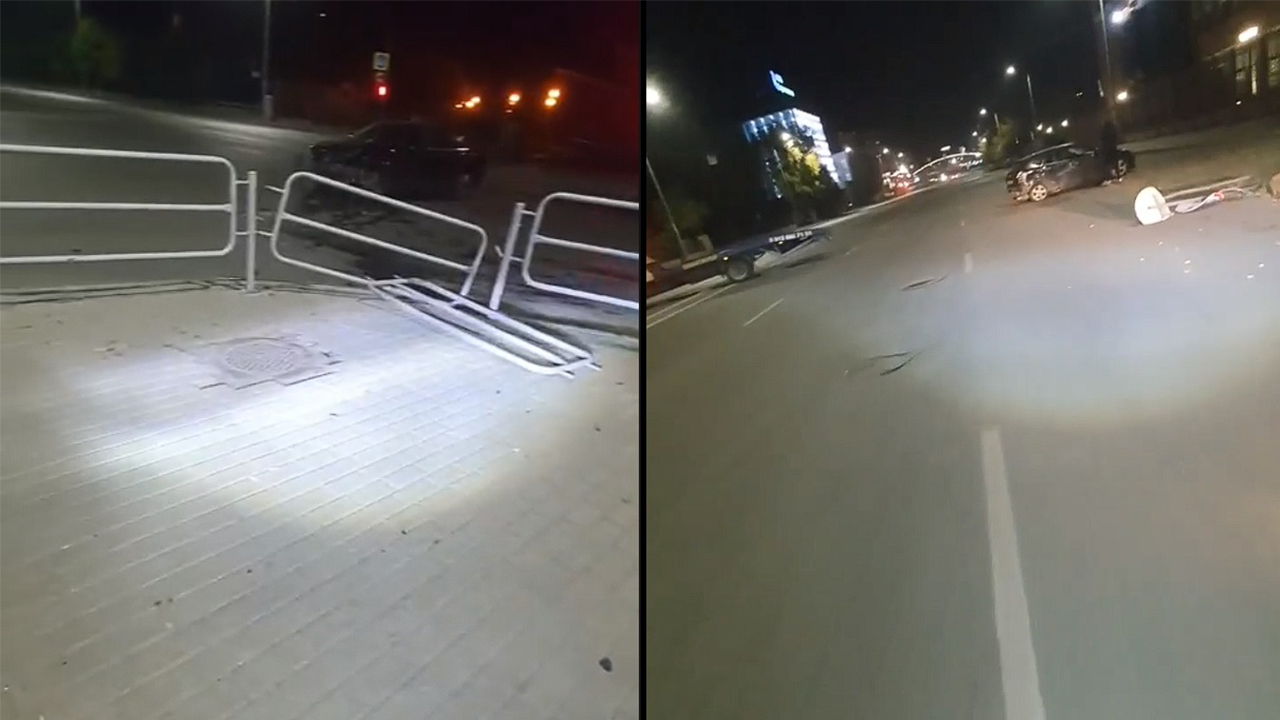В Челябинске автомобиль вылетел на тротуар: пострадал пешеход