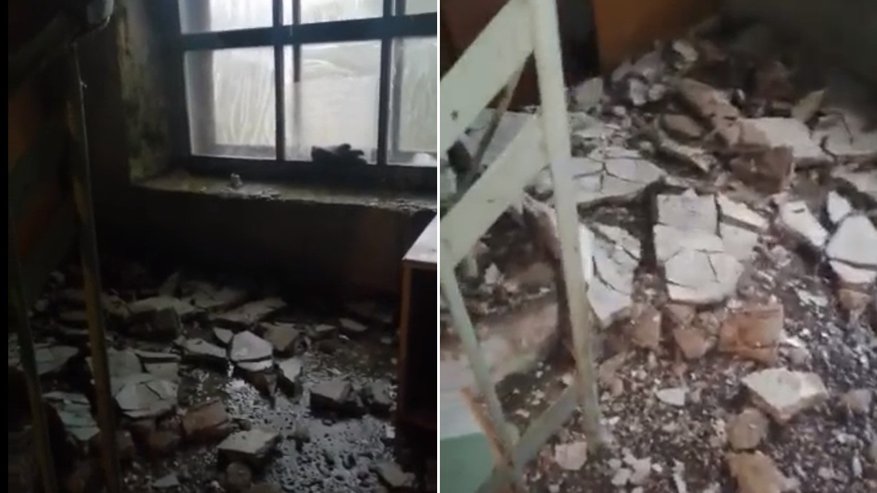 Потолок обрушился в подъезде жилого дома в Челябинской области 