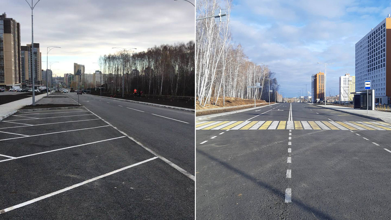 Строительство двух дорог завершили на северо-западе Челябинска