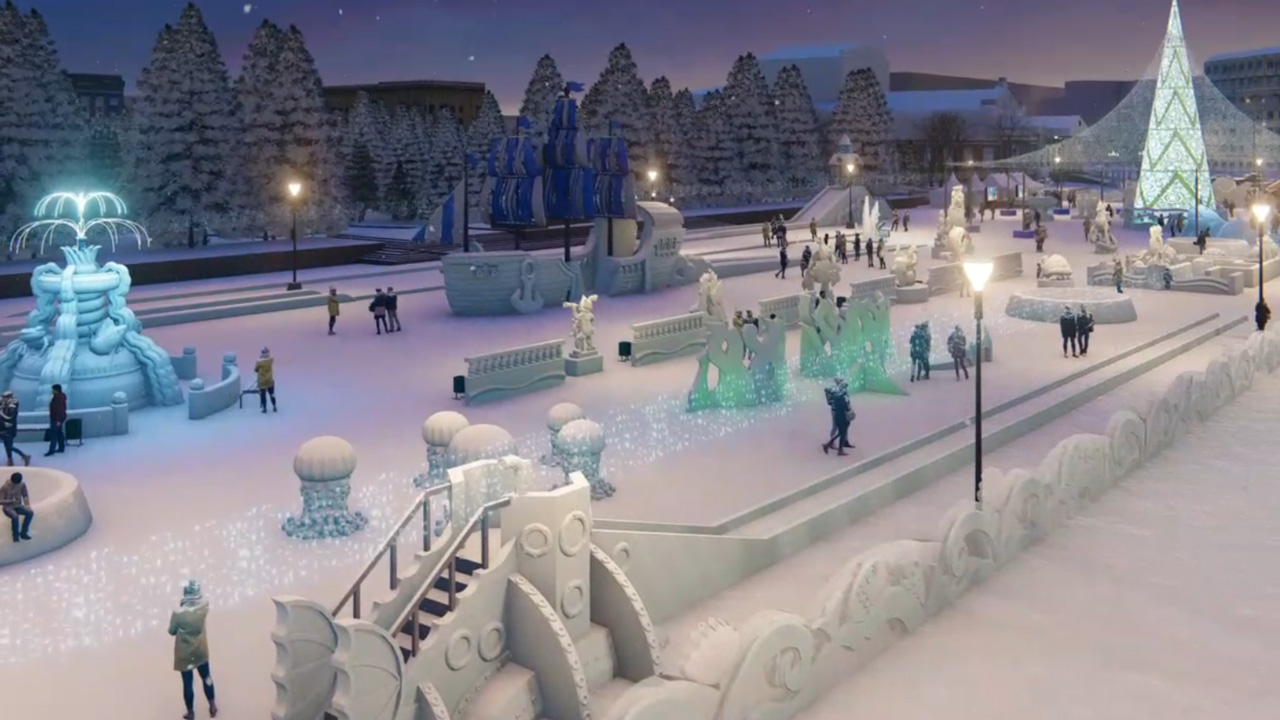 В Челябинске показали, каким будет новогодний ледовый городок