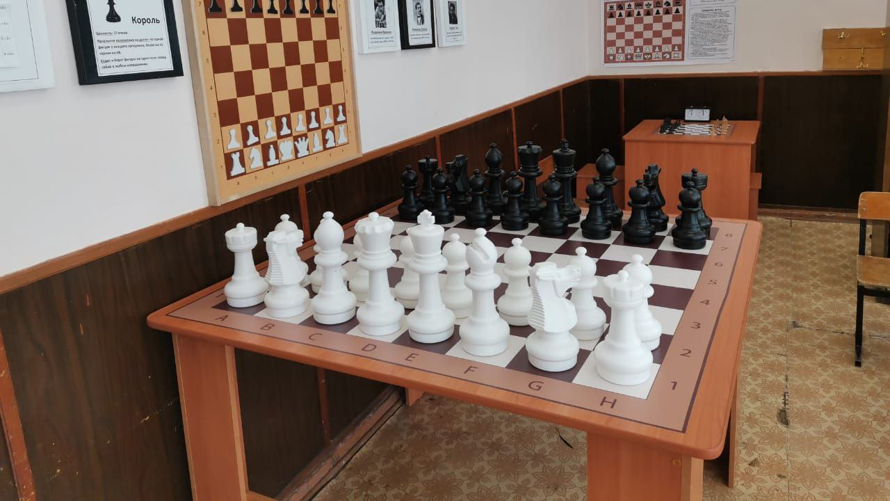 Огромные шахматные фигуры появились в школах Челябинской области