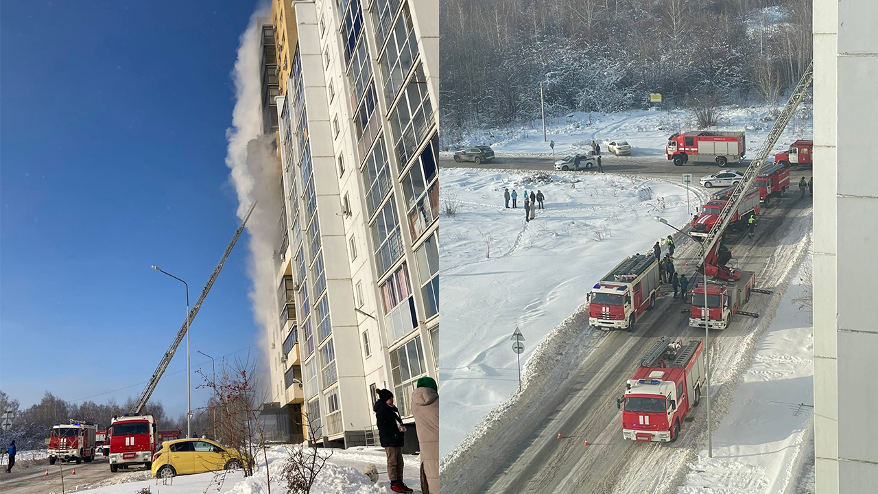 Во время пожара в челябинской многоэтажке эвакуировались 15 человек