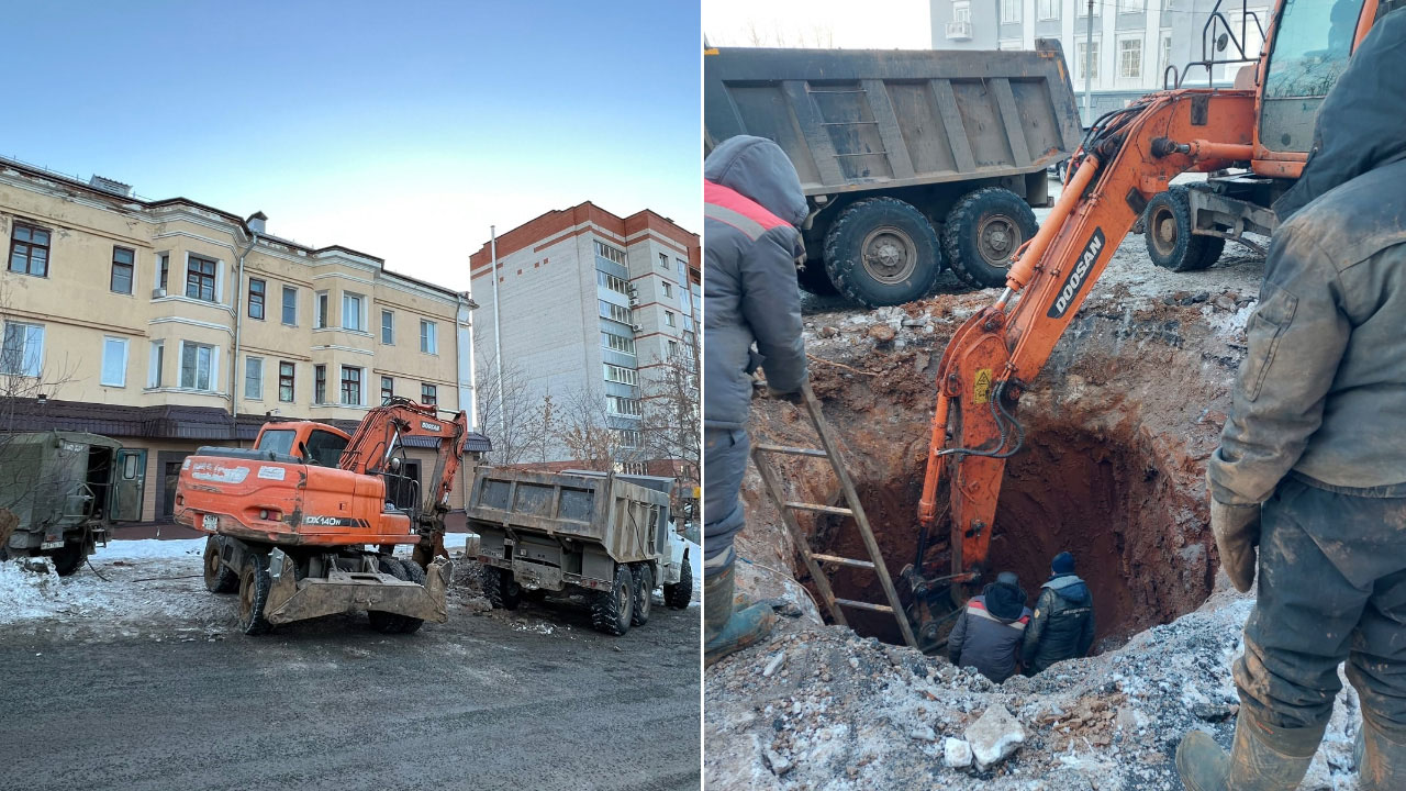 Затопило дорогу: коммунальную аварию устраняют в Челябинской области