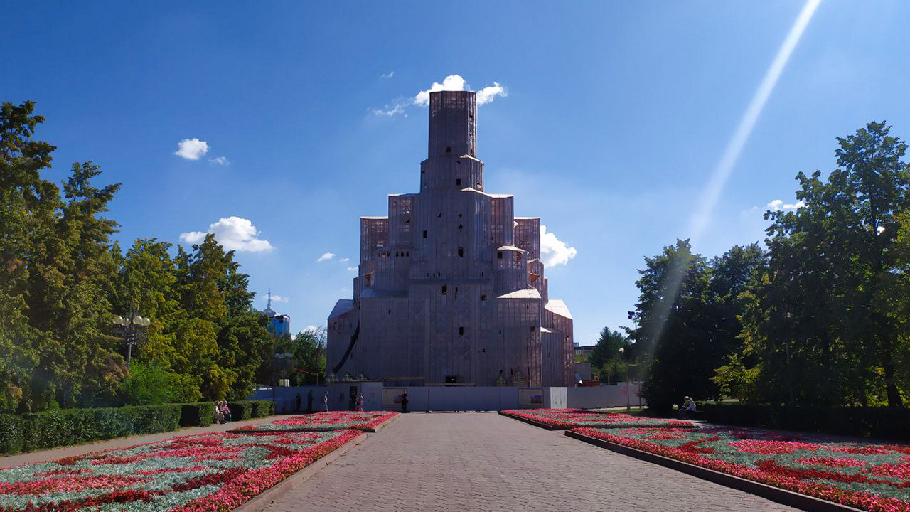 Специалисты показали процесс реставрации храма Александра Невского в Челябинске
