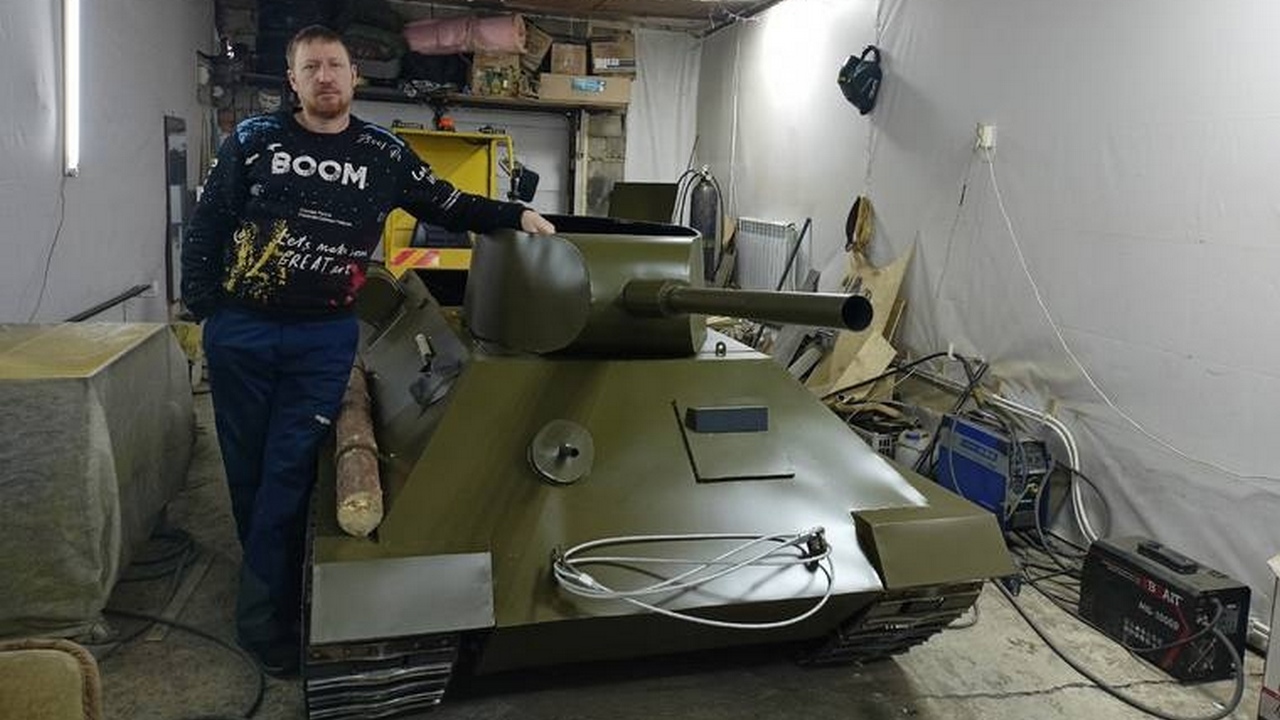 Мастер из Златоуста сделал рабочую копию легендарного танка Т-34