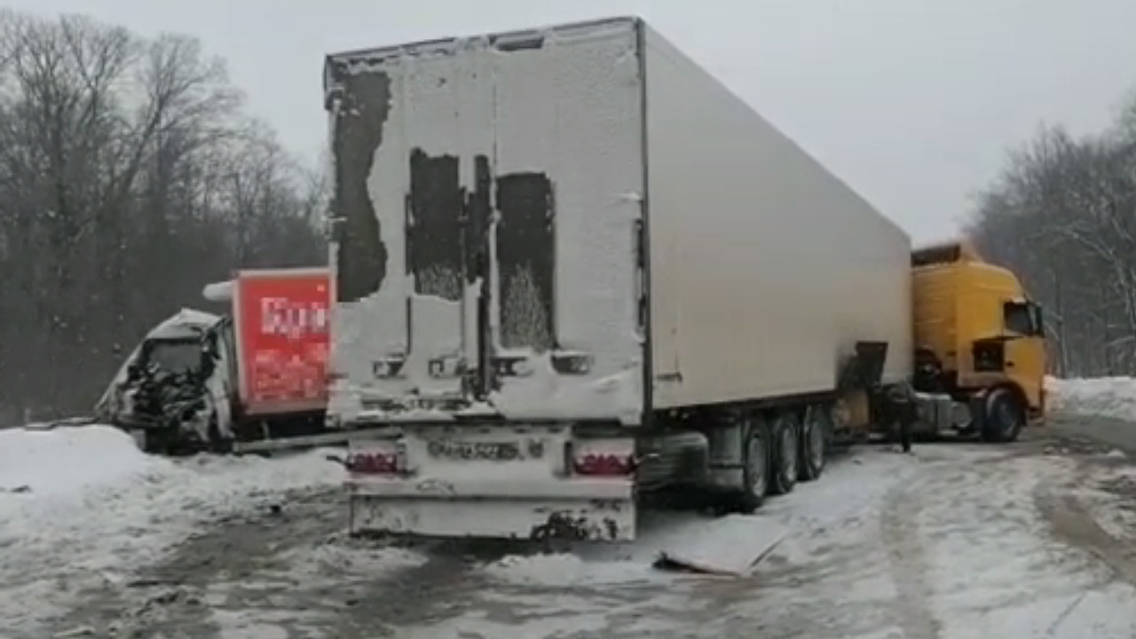 Водитель грузовика из Челябинской области пострадал в массовом ДТП на М5