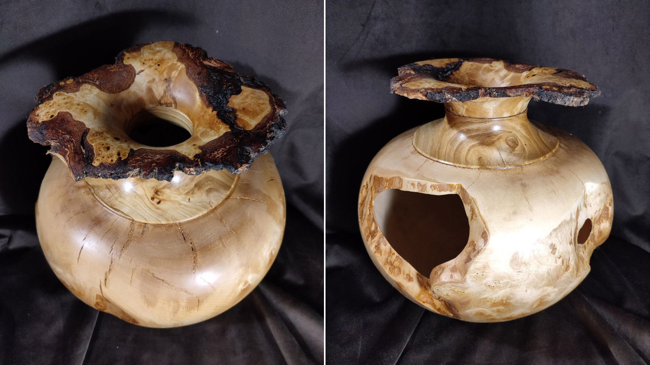 Ажурные вазы из "древесной кости" создает мастер в Челябинской области
