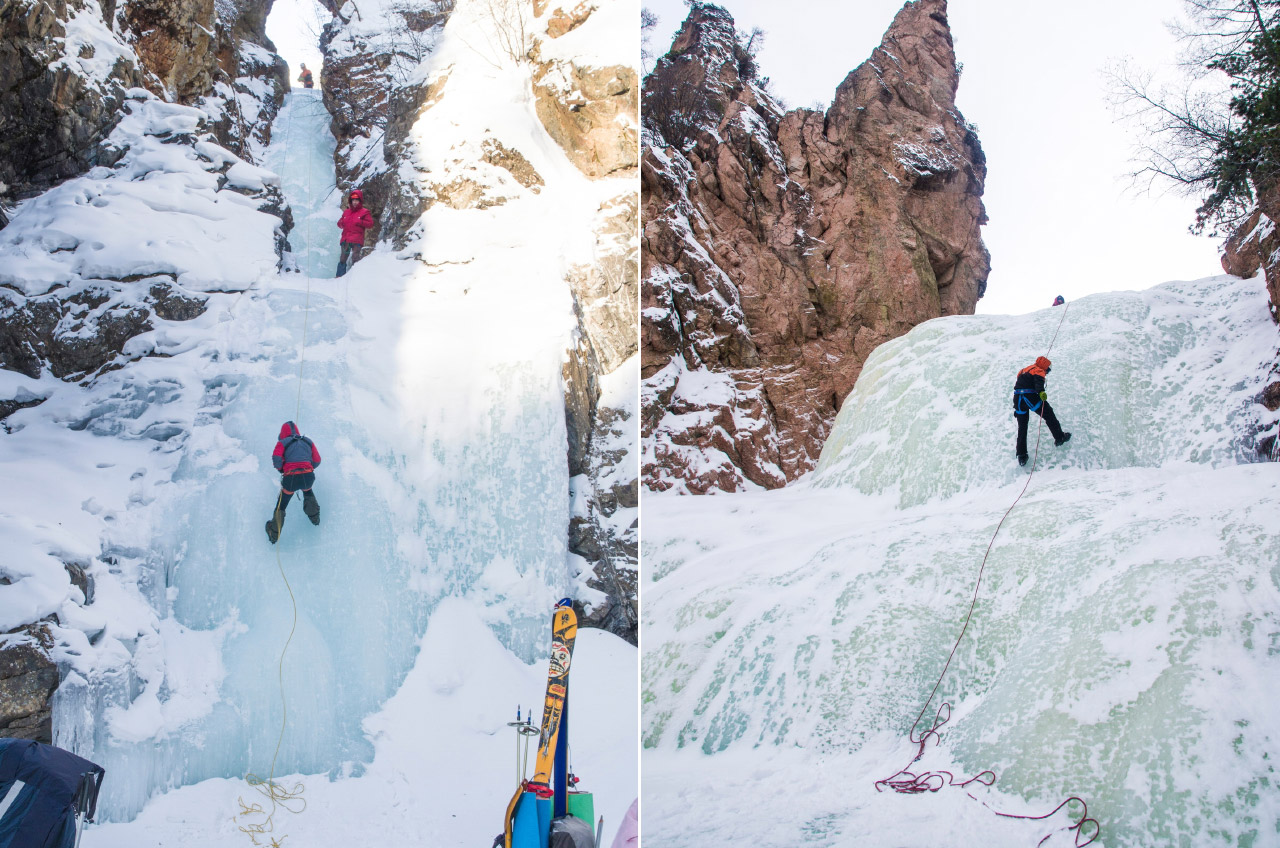 Туристы из Челябинска преодолели гигантские ступени ледопадов в Забайкалье