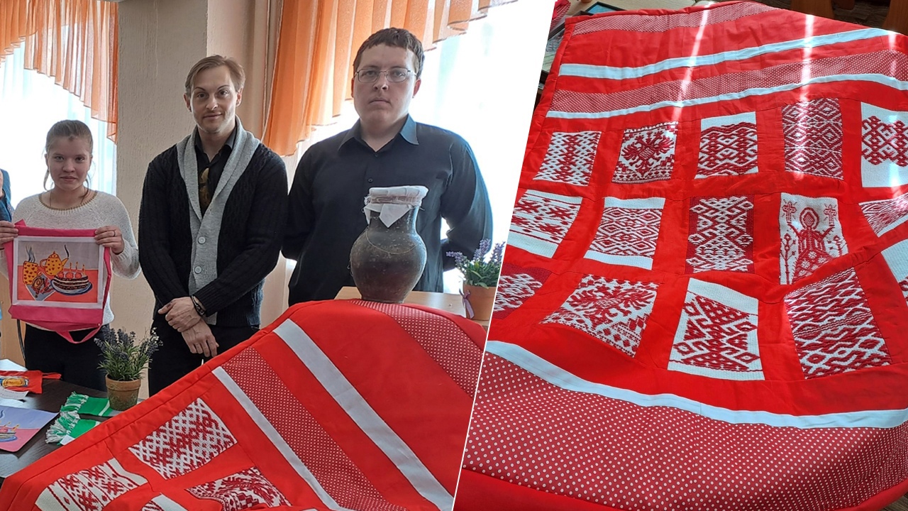 В Челябинской области молодой человек соткал одеяло со старинными узорами