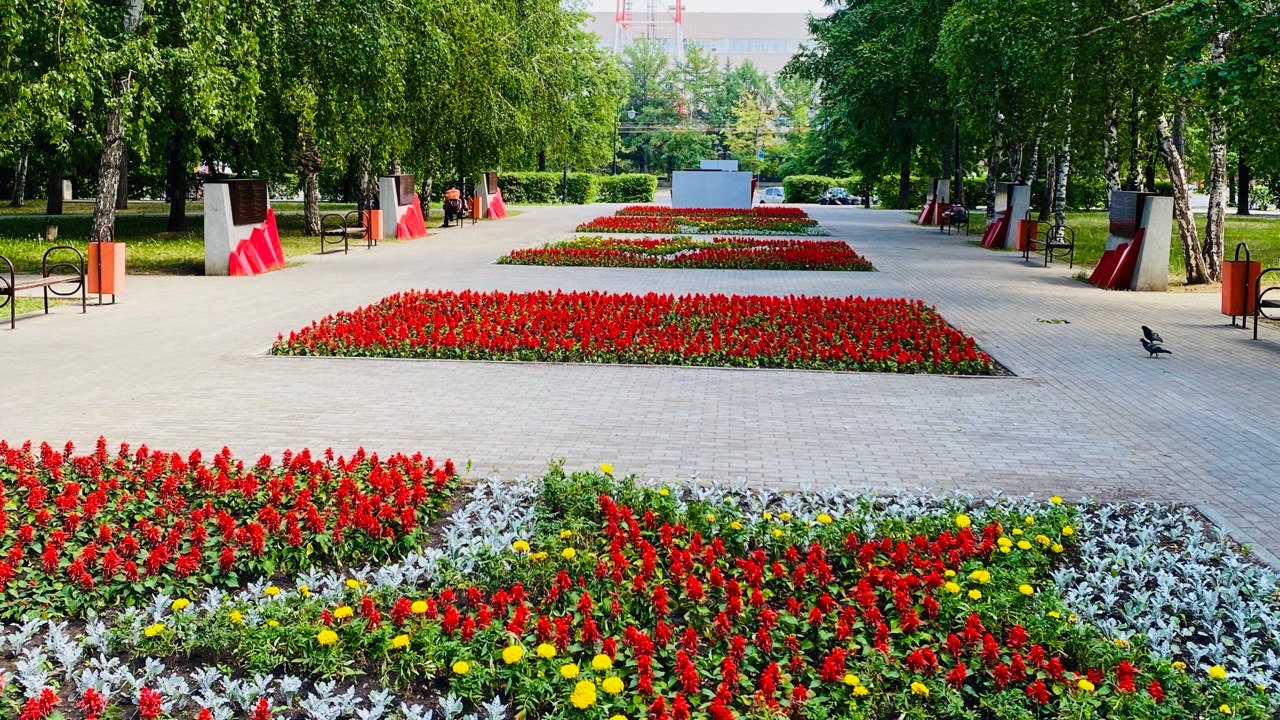 Почти 330 тысяч цветов высадили в центре Челябинска