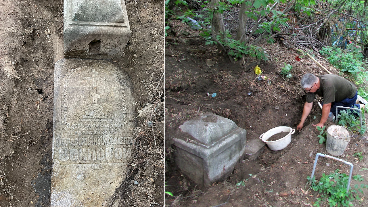 Старинное надгробие нашли в куче мусора в Челябинской области