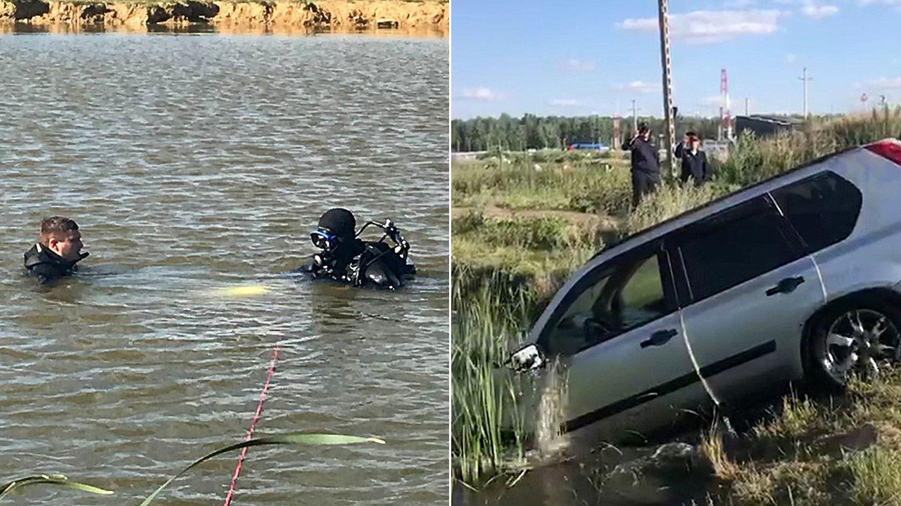 Утопленный автомобиль нашли на дне карьера в Челябинской области
