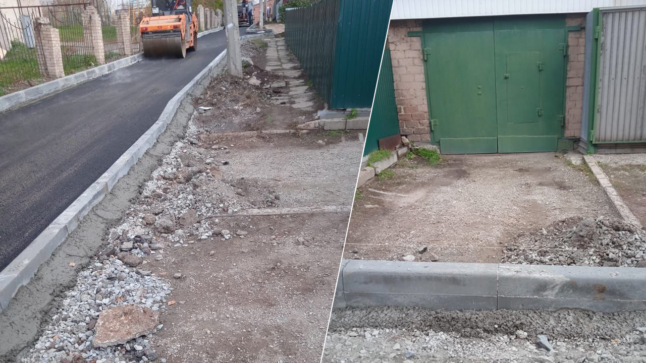 В Челябинске проезд к дому оказался заблокирован после ремонта дороги