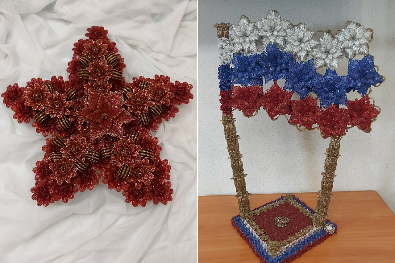 Огромный торт и павлин: южноуральская мастерица плетет композиции из бисера