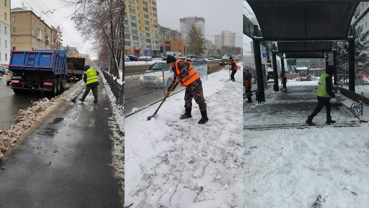 В Челябинске ликвидируют последствия октябрьского снегопада