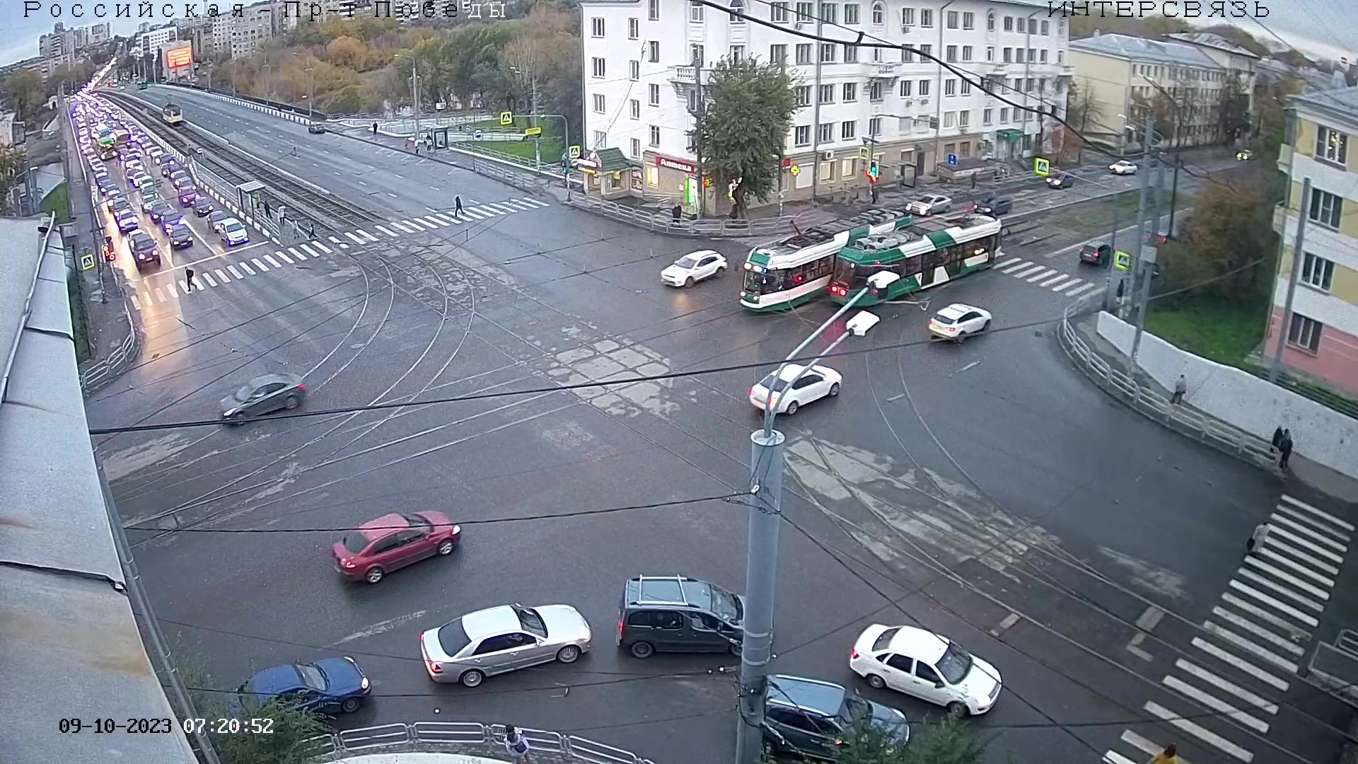 Два трамвая одного маршрута столкнулись в Челябинске