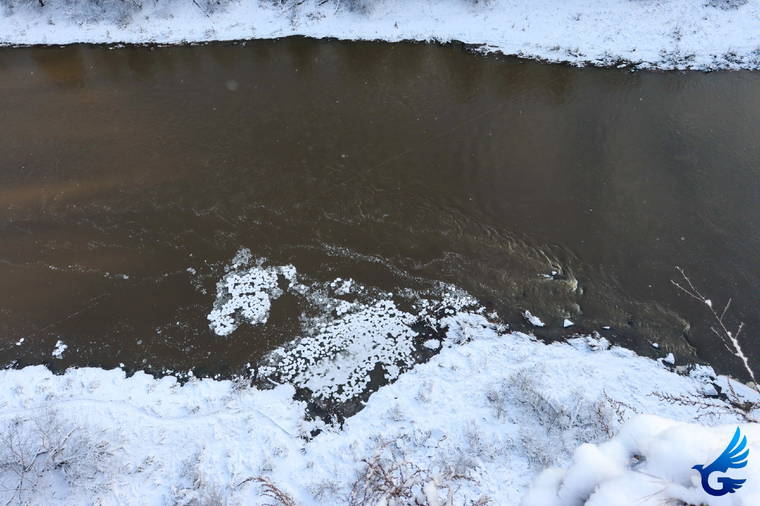 "Ледяные блины" образовались на реке в Челябинской области 