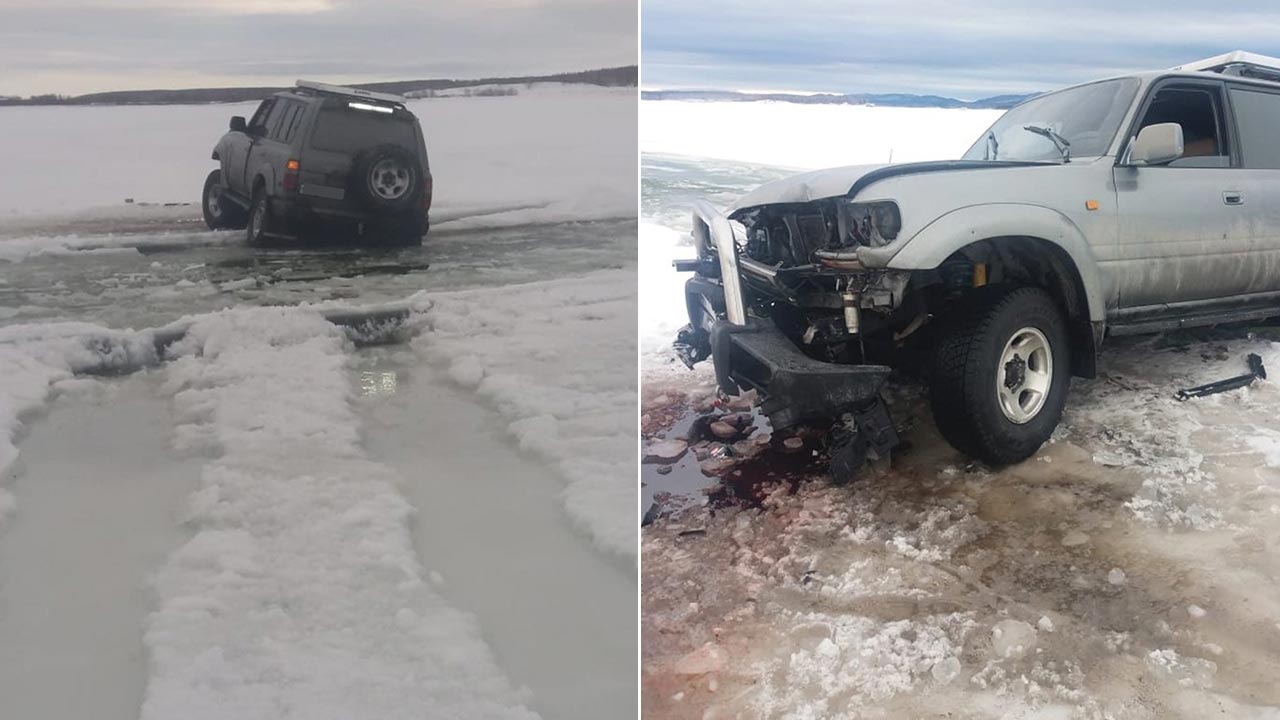 Автомобиль провалился под лед на водохранилище в Челябинской области