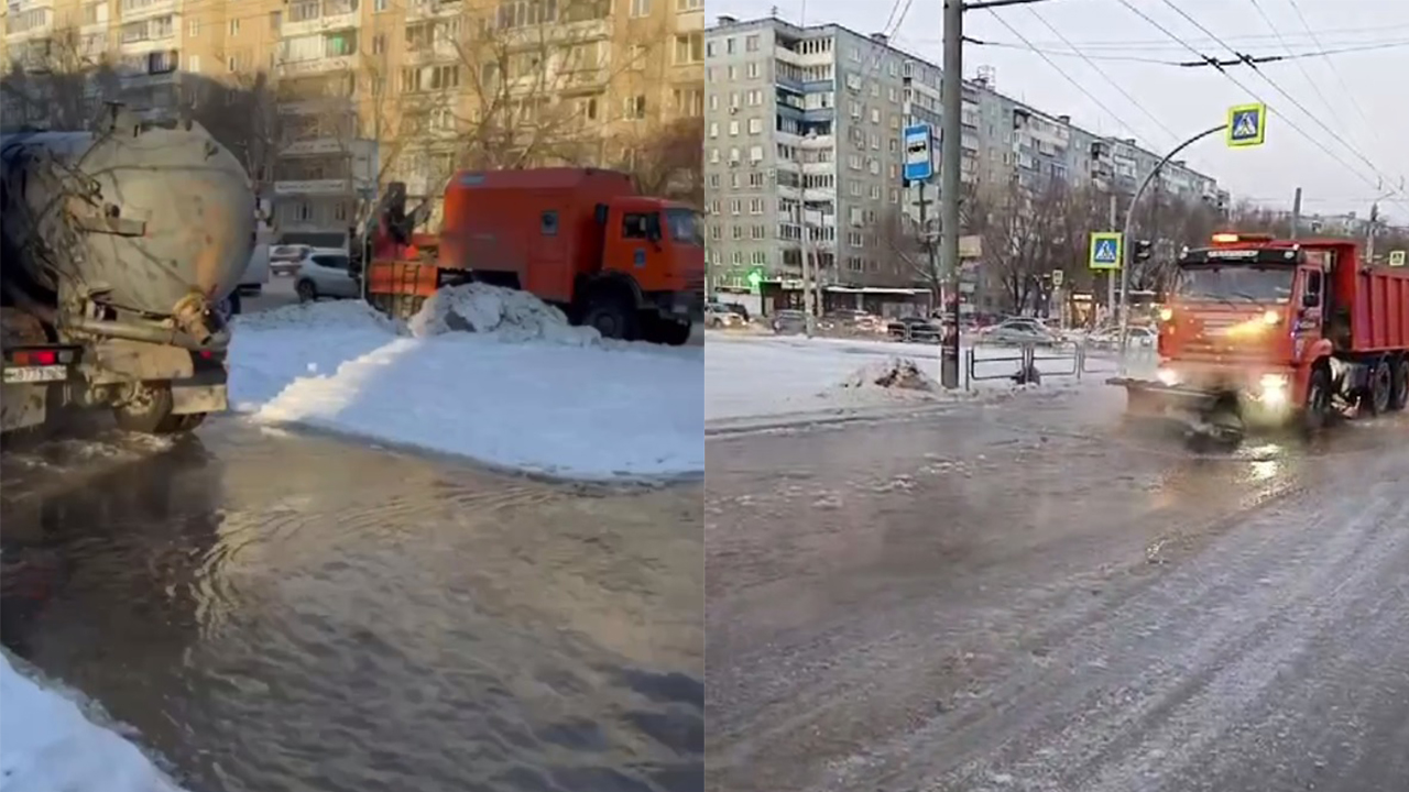 На северо-западе Челябинска ликвидировали потоп на трех улицах