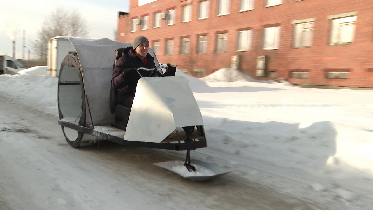 Изобретатель из Челябинской области создал необычный снегоход
