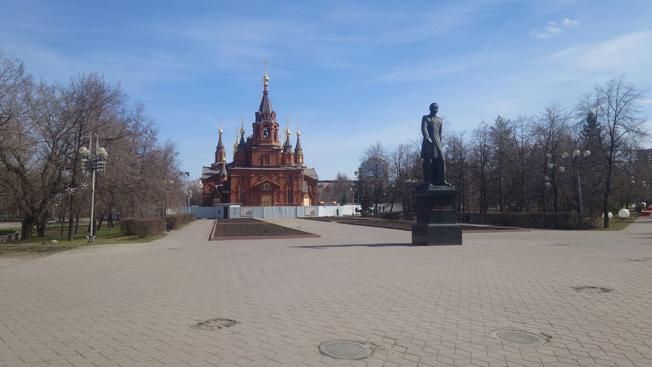 В Челябинске благоустроят территорию возле храма Александра Невского