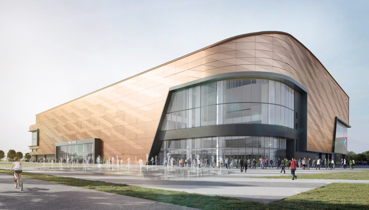 В Челябинске завершили возведение каркаса спортивной РМК-Арены