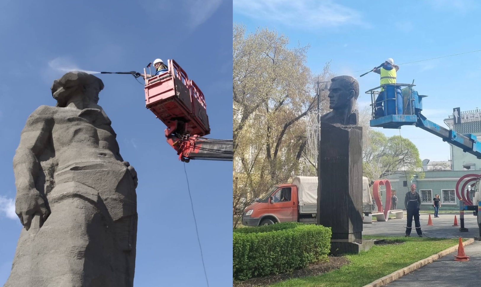 Памятники Челябинска приводят в порядок перед майскими праздниками Памятники Челябинска приводят в порядок перед майскими праздниками