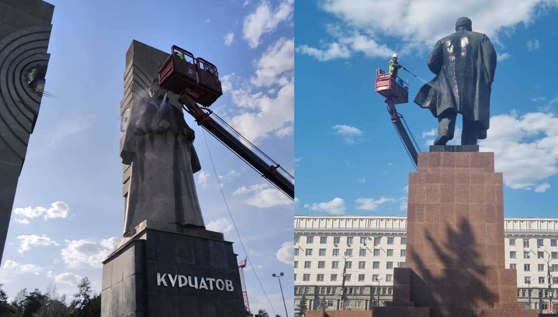 Памятники Челябинска приводят в порядок перед майскими праздниками Памятники Челябинска приводят в порядок перед майскими праздниками