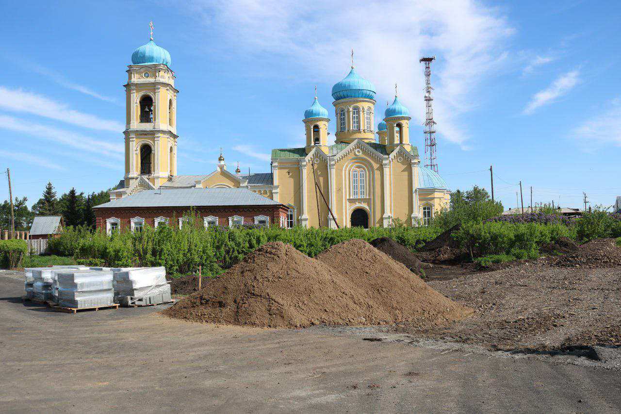 В Челябинской области благоустраивают сквер у собора XIX века