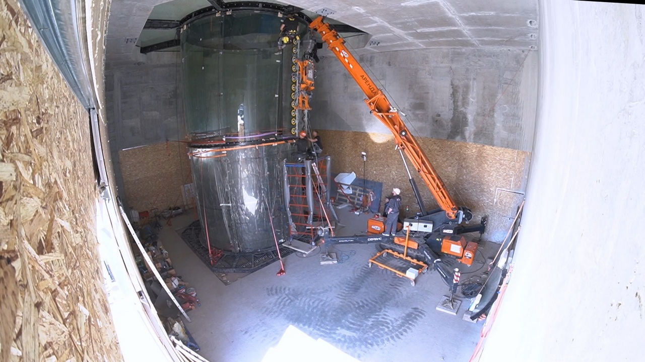 Аэротрубу установили в строящейся РМК-Арене в Челябинске