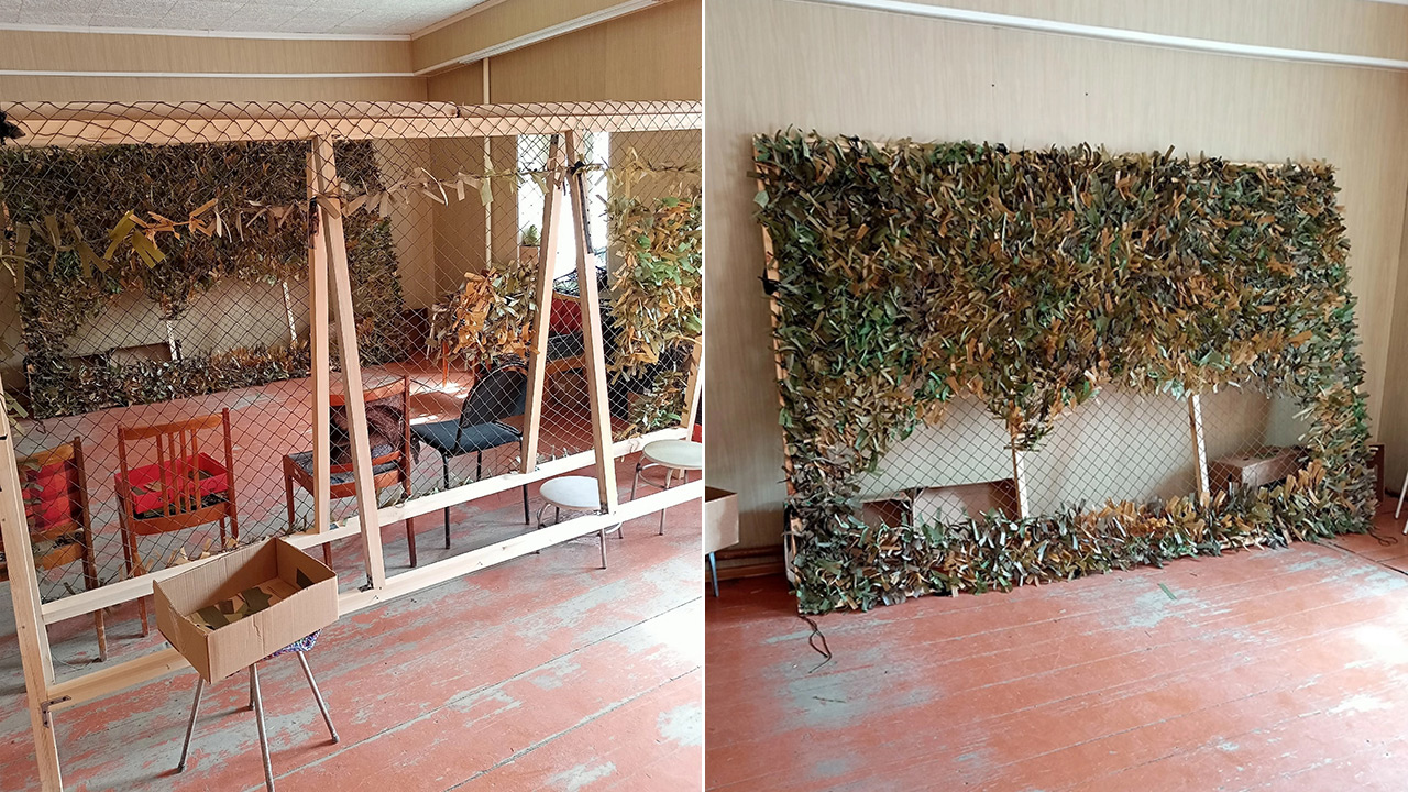 Жительницы Кусы плетут шестиметровые маскировочные сети для СВО