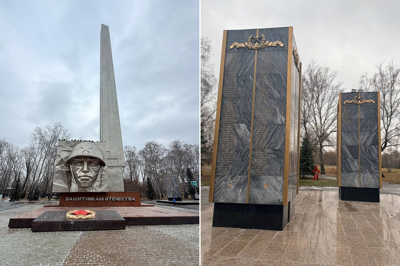 В Челябинске отреставрировали памятник погибшим в годы ВОВ тракторозаводцам