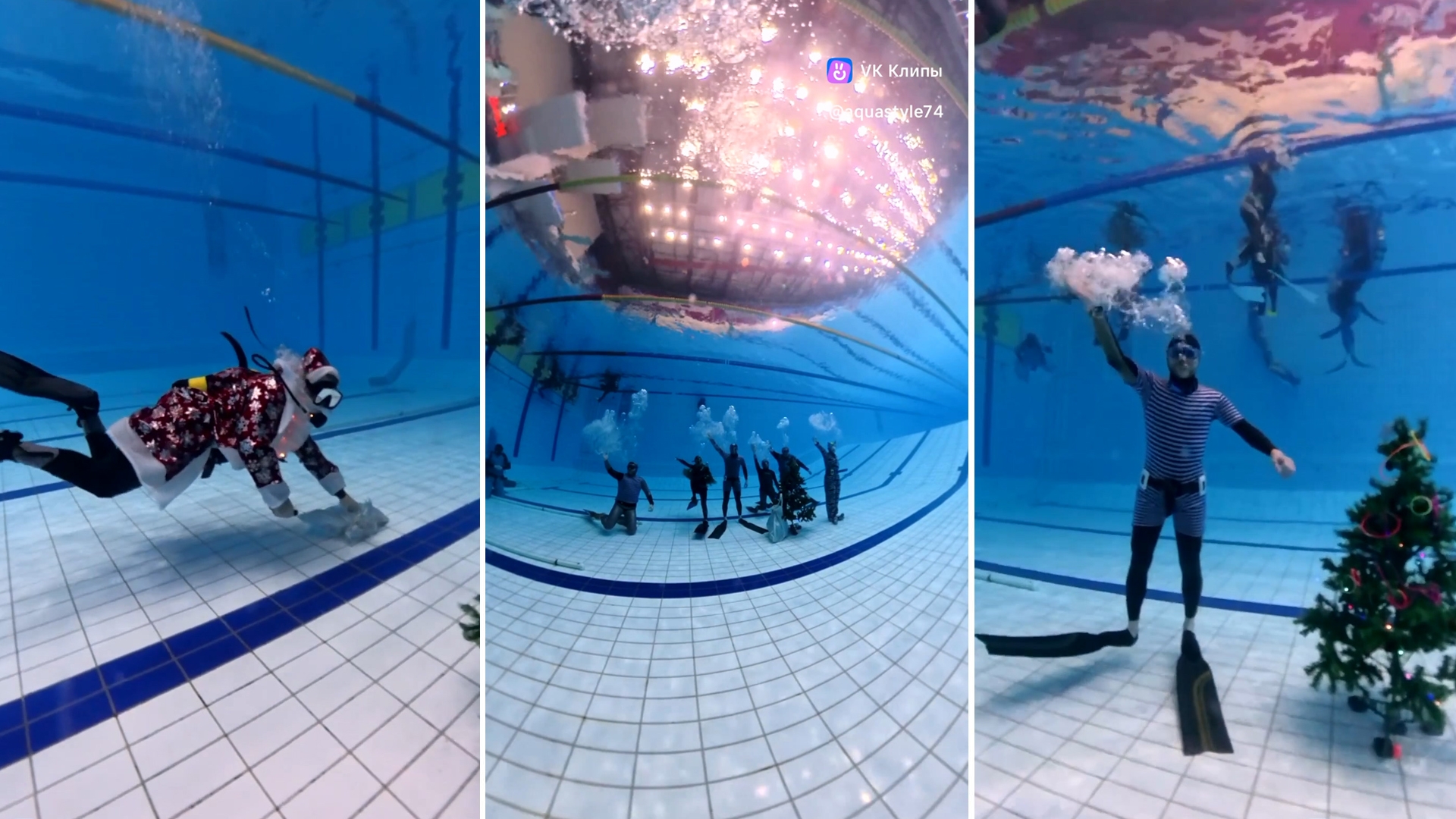 Челябинские дайверы отметили под водой приближающийся Новый год