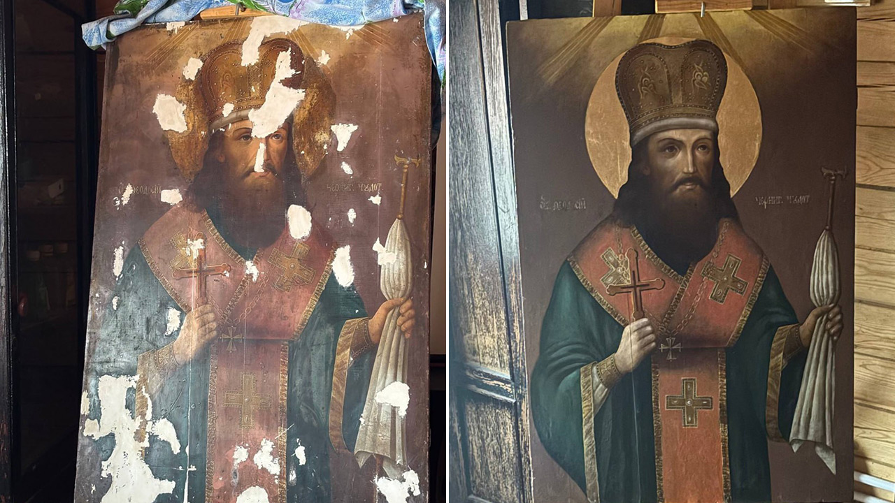 Старинную икону восстанавливают в Челябинской области Старинную икону восстанавливают в Челябинской области