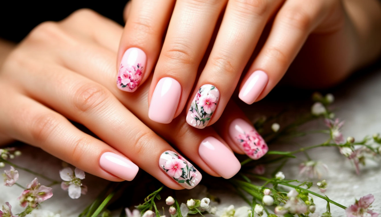 Цветочная поляна: 7 идей маникюра на весну 2026 Цветочная поляна: 7 идей маникюра на весну 2026