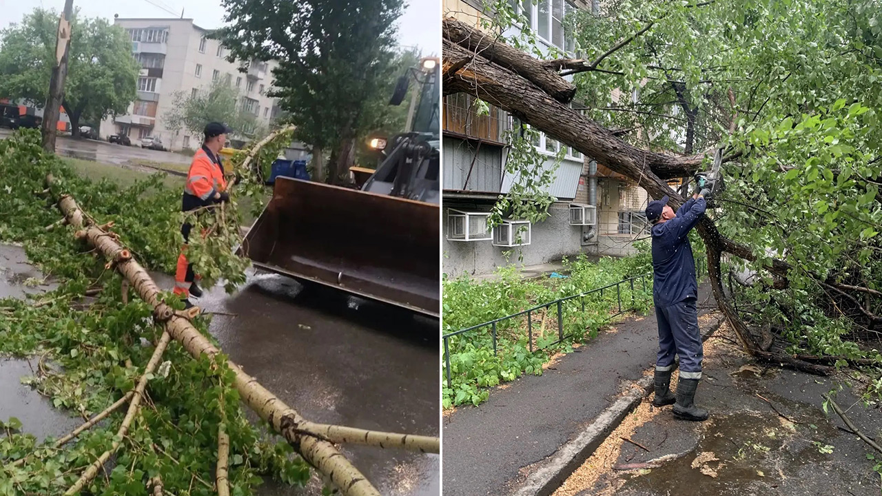 Пять домов остаются без света после урагана в Челябинске