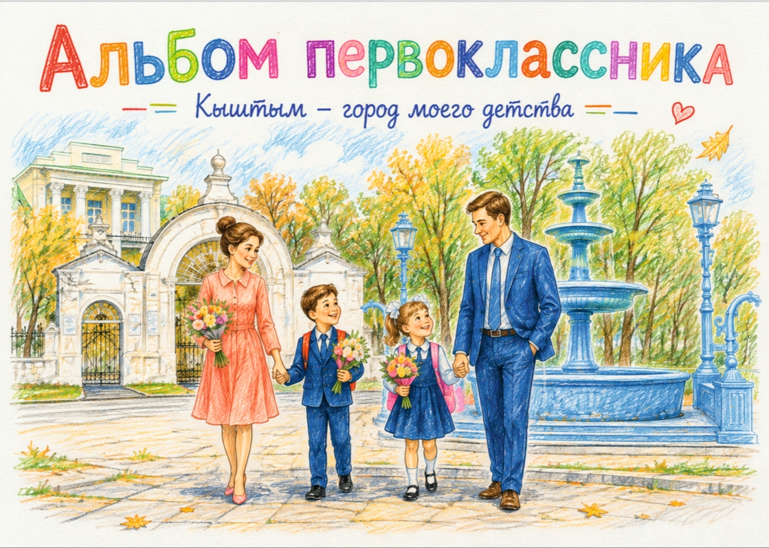 Первоклассникам Кыштыма подарят альбомы-раскраски с достопримечательностями