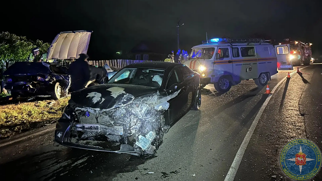 Два человека ранены в жестком лобовом ДТП в Челябинской области